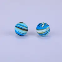 Printed Round Silicone Focal Beads