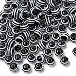Round Striped Resin Beads