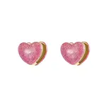 Heart Shape Golden 304 Stainless Steel Hoop Earrings