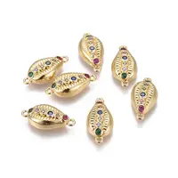 Brass Micro Pave Cubic Zirconia Links