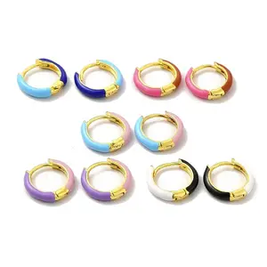 Classic Enamel Hoop Earrings