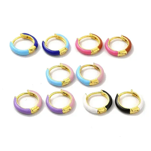 Classic Enamel Hoop Earrings