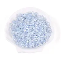 Transparent Spray Painted Glass Beads