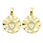 Rack Plating Brass and Cubic Zirconia Pendant