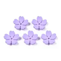 Rubberized Style Opaque Acrylic Bead Caps