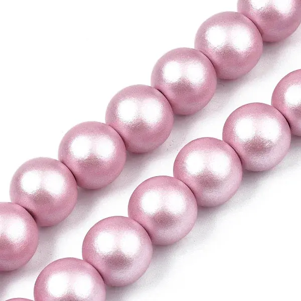 Painted Natural Wood Beads Strands