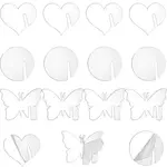 60Pcs 3 Styles Acrylic Wine Glass Charms