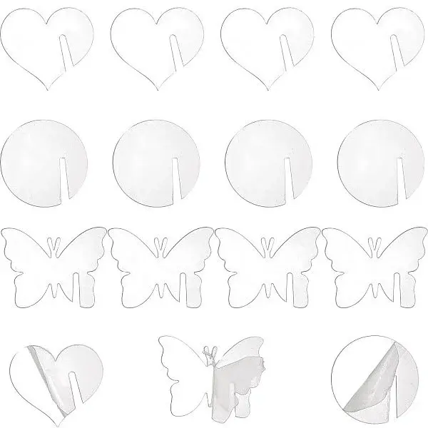 60Pcs 3 Styles Acrylic Wine Glass Charms