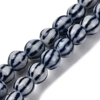 Handmade Blue and White Porcelain Beads Strands
