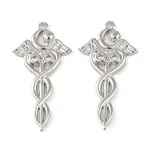 Brass Micro Pave Clear Cubic Zirconia Pendants