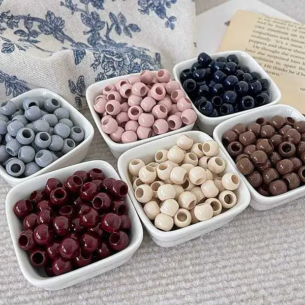 Opaque Acrylic European Beads