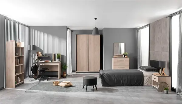 Malý studentský pokoj ii colin - dub kestína/šedá