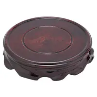 Wood Plant Flower Pot Base Buddha Statue Display Pedestals