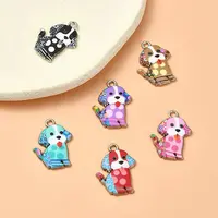 12Pcs 6 Colors Alloy Enamel Pandants
