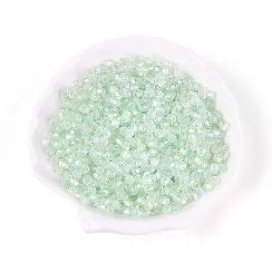 Transparent Spray Painted Glass Beads