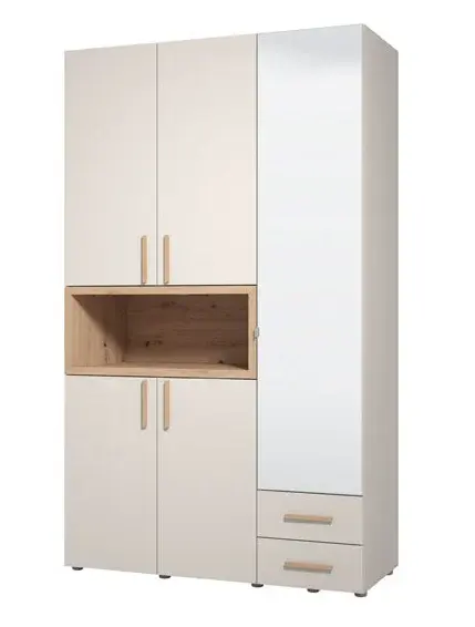 Šatní skříň dorcas - kašmír, dub