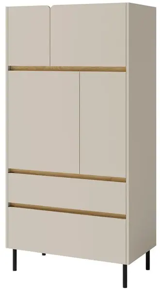 Vysoká komoda i hailee - béžová/dub olejovaný