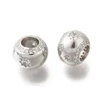 925 Sterling Silver Cubic Zirconia European Beads