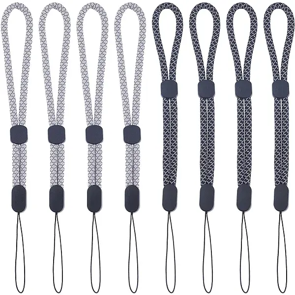 8Pcs 2 Colors Polyester Mobile Phon Straps
