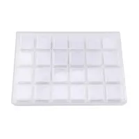 4-Rows 6 Grids Acrylic Organizer Storage Boxes