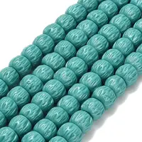 Synthetic Coral Dyed Carved Beads