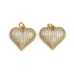 Brass Micro Pave Cubic Zirconia Pendants