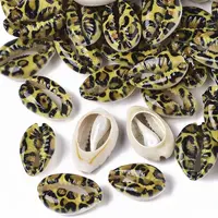 Printed Natural Cowrie Shell Beads