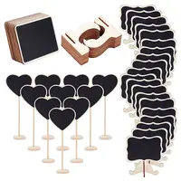 30 Sets 3 Styles Mini Wedding Party Seat Number Message Base Stand Board