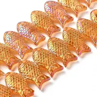Electroplate Transparent Glass Beads Strands