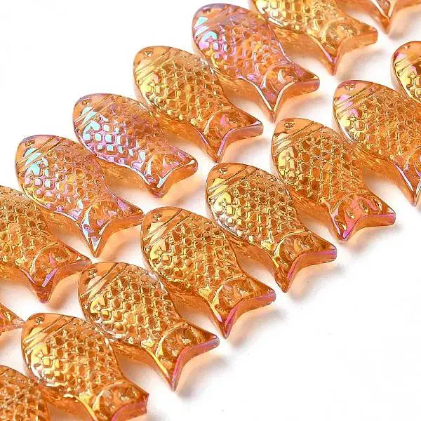 Electroplate Transparent Glass Beads Strands
