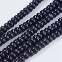 Synthetic Blue Goldstone Beads Strands