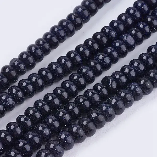 Synthetic Blue Goldstone Beads Strands