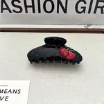 Cherry Cellulose Acetate Claw Hair Clips