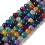 Dyed & Heated Natural Dragon Veins Agate Beads Strands