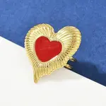 Heart 304 Stainless Steel Enamel Finger Rings for Women