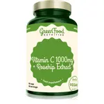 GreenFood Nutrition Vitamin C 1000 mg + Rosehip Extract kapsuly na podporu imunitného systému, pre krásnu pleť a nechty 114 g