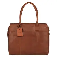 Dámska kožená business kabelka Burkely Leas - koňak