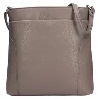 Dámska kožená crossbody kabelka Italia Emma - dymovo šedá