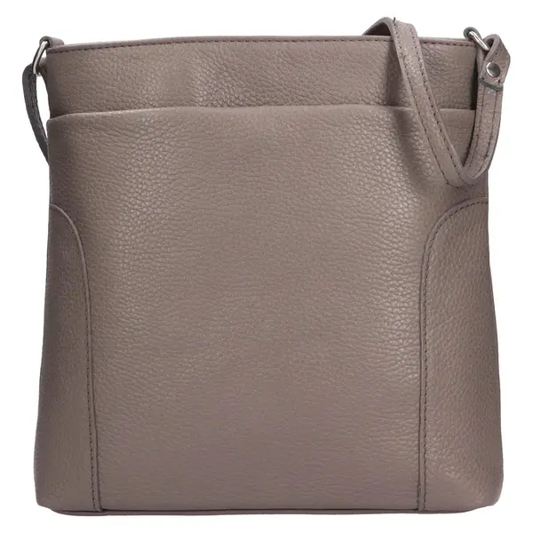 Dámska kožená crossbody kabelka Italia Emma - dymovo šedá