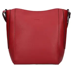 Kožená dámska crosbody kabelka Katana Carole - červená