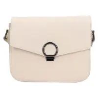 Dámská kožená crossbody kabelka Lagen Simoa - krémová