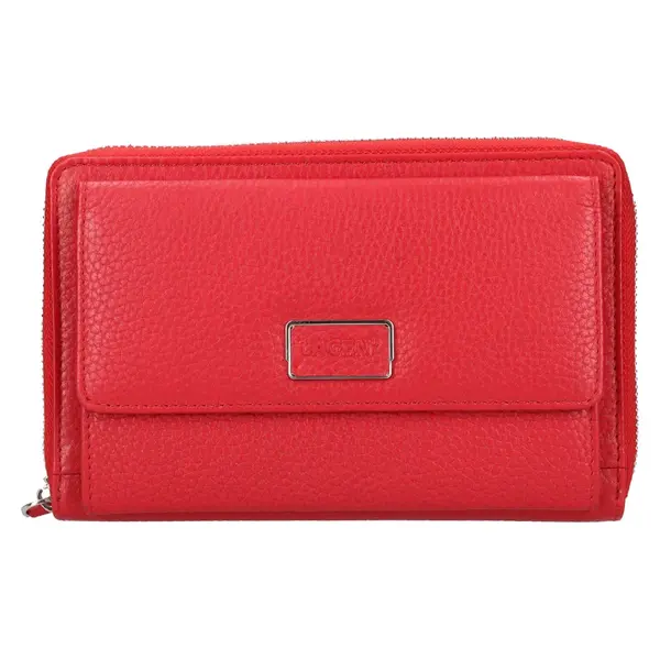 Dámská kožená peněženko-kabelka Lagen Ghitae - červená