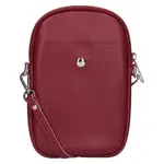 Dámská kožená kabelka na mobil a doklady Italia Monea - vínová