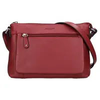 Dámská kožená crossbody kabelka Hexagona Violla - vínová