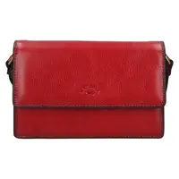 Kožená dámská crosbody kabelka Katana Roosa - červená