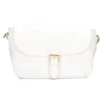 Dámská kožená crossbody kabelka Italia Melanis - bílá