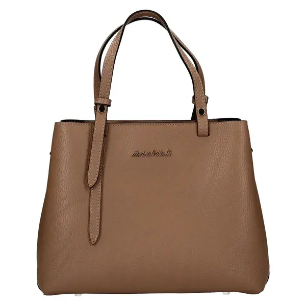 Dámska kožená kabelka Marina Galant Velte - svetlo hnedá