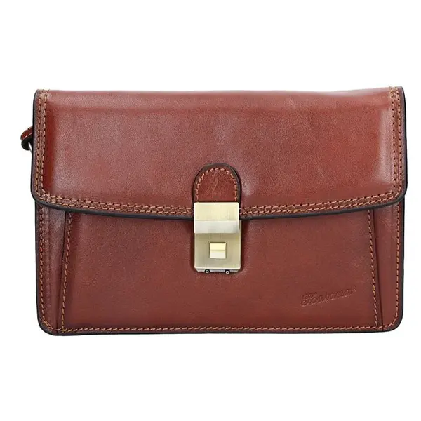 Pánské kožené etue Katana Lauda - hnědá