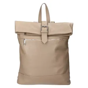 Dámsky kožený batoh Italia Babet - béžová