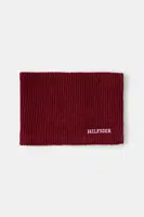 Dětský nákrčník Tommy Hilfiger vínová barva, hladký, AU0AU01933